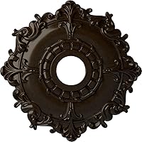 Vista 50 de Ekena Millwork CM18RLMMF Medallón de techo Riley, barro de Mississippi