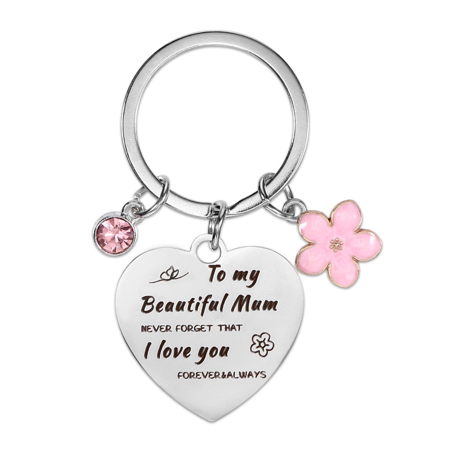 YieWeyhe Mum Birthday Gifts Birthday Gifts for Mum, Keyrings For Mothers, Christmas Gifts, New Year's Day Thanksgiving Mother's Day for Mom(Type B)