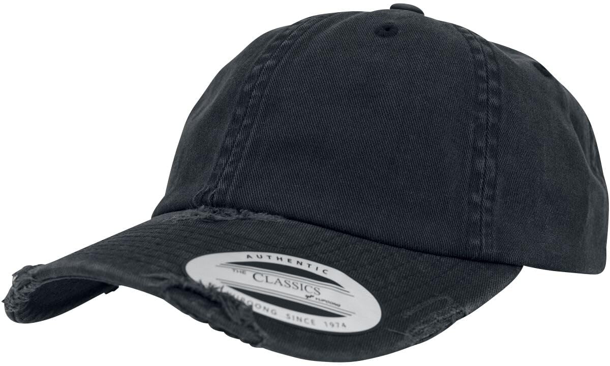 Flexfit Low Profile Destroyed Caps, Black, one Size