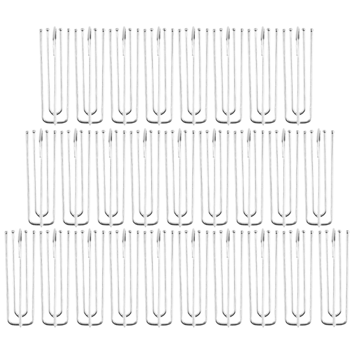 150pièces De Rideau Acier Inoxydable à Prongs Lot de pour Rideaux Accessoires De Draperie Pratiques Et