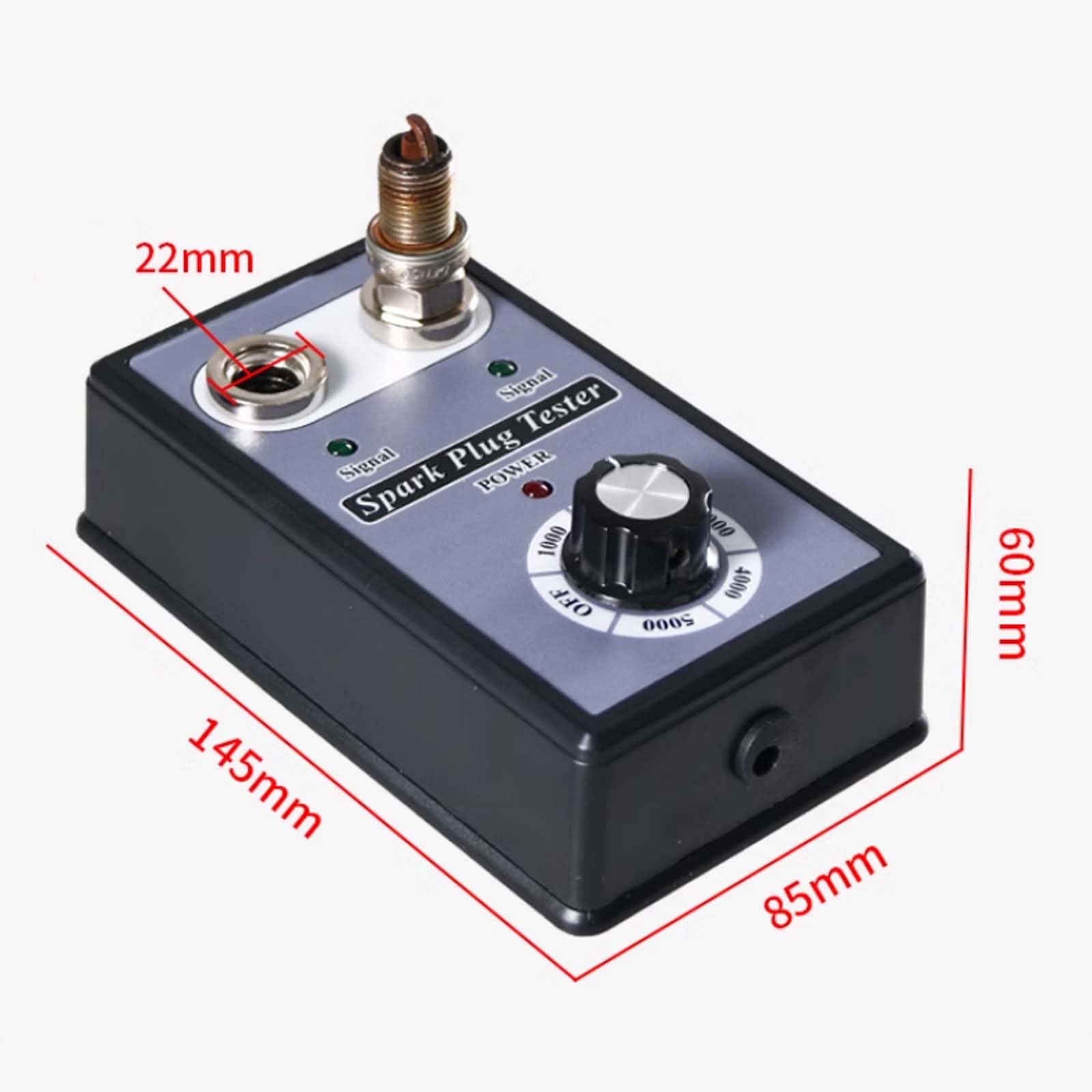 Comprobador de Bujías de Doble Orificio Ajustable de 12V, Comprobador de Bobina de Encendido de Motocicleta y Automóvil, Detector de Chispas