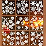 Schneeflocken Fensterbild Fensterbilder 155 PCS Fensterdeko Weihnachten Selbstklebend Weinachts Dekoration Fenstersticker Winter Deko Weihnachtsdeko