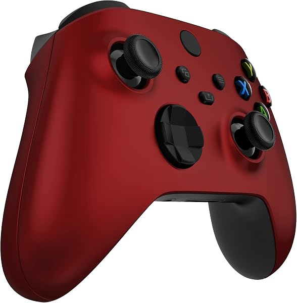 eXtremeRate xbox series X&Sコントローラー対応用サイドレールグリップシェル、xbox coreワイヤレスコントローラー対応用クリアブラック交換用パーツフロントハウジングカバーハンドルフェイスプレート-コントローラーは含まれません【スカーレッド】 - 4