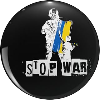Stop The War In Ukrsine Boy Painting Flag Lapel Pin Cute Brooch Pins Badges