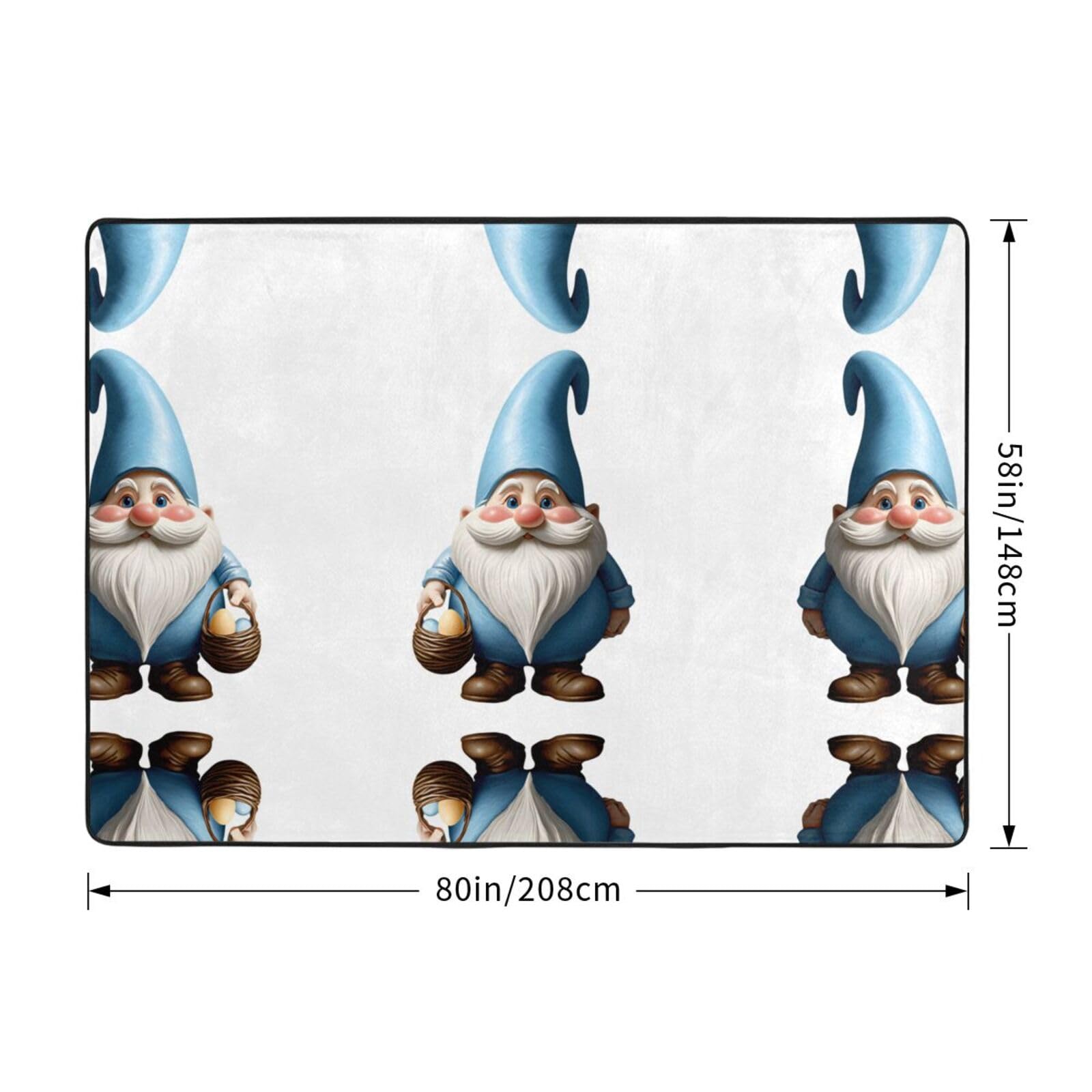 Alfombra con estampado de huevo de Pascua de 80 x 58 pulgadas, alfombra de área para sala de estar, oficina, mesa de café, cama, balcón, suave, esponjosa, absorbente de agua, duradera