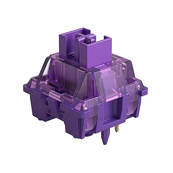 Akko V3 Lavender Purple Pro Keyboard Switch with Dustproof Stem for Mechanical Gaming Keyboard, 5-Pin Tactile Switches Pre-Lubed Switch 45pcs