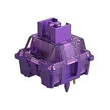Interruptor de teclado de juego Akko V3 Lavender Purple Pro con vástago a prueba de polvo para teclado mecánico, interruptores táctiles de 5 pines prelubricados (45 piezas)