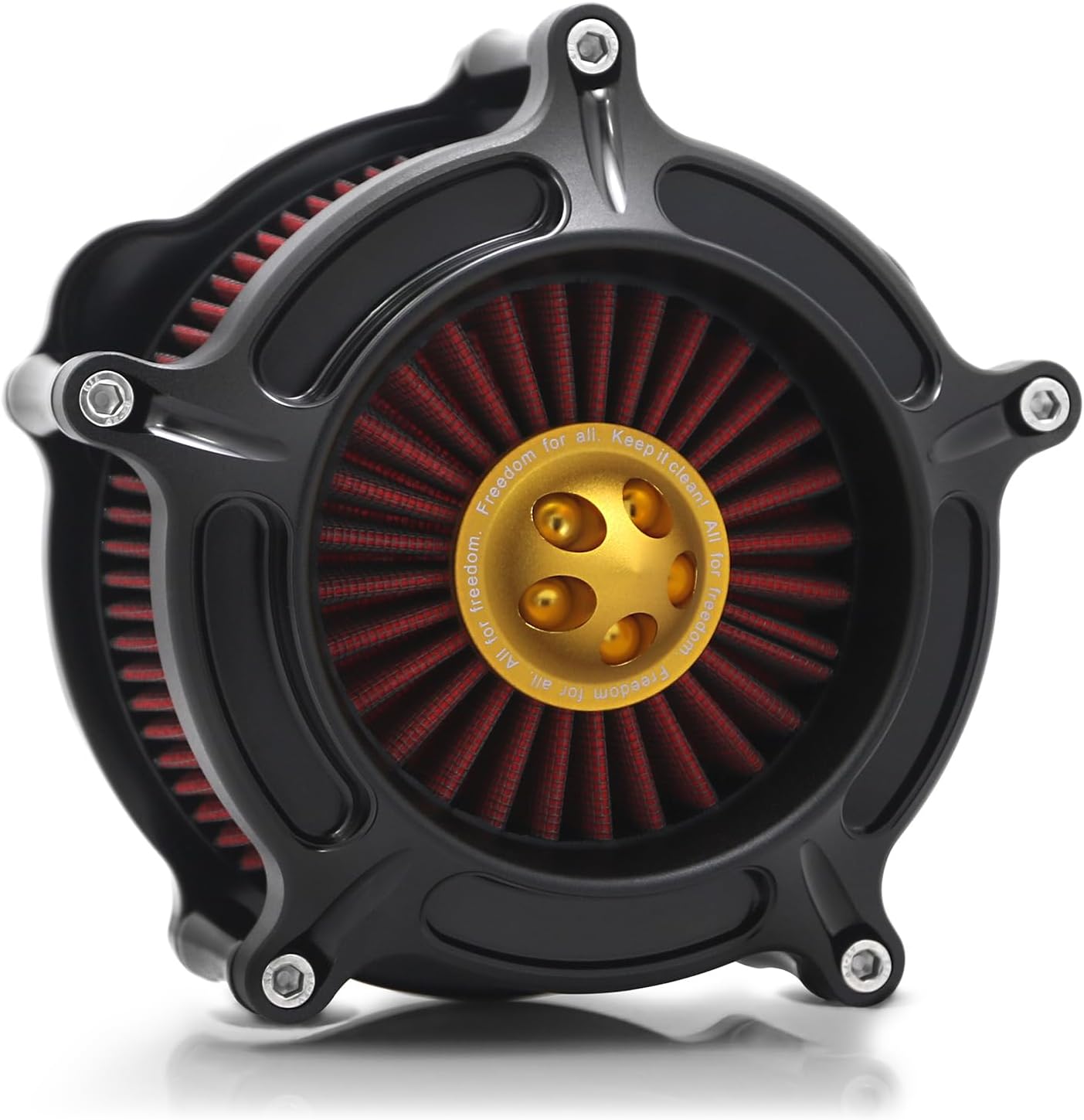 For harley davidson Sportster Air Cleaner filter street road glide M8 softail dyna 103 107 air intake Road King touring (OPS Black - Red -Gold spike, Model A : Sportster 883 1200)