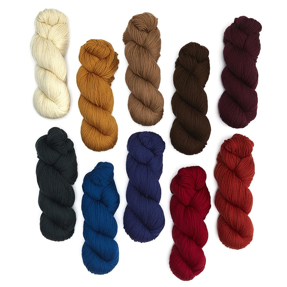 Alpaca Warehouse Meriwash - 100% przędza z wełny merynosów Superwash, 100 gramów, waga Hank DK, pochodząca bezpośrednio z Peru, niebiańsko miękka i idealna do robienia na drutach i szydełkowania