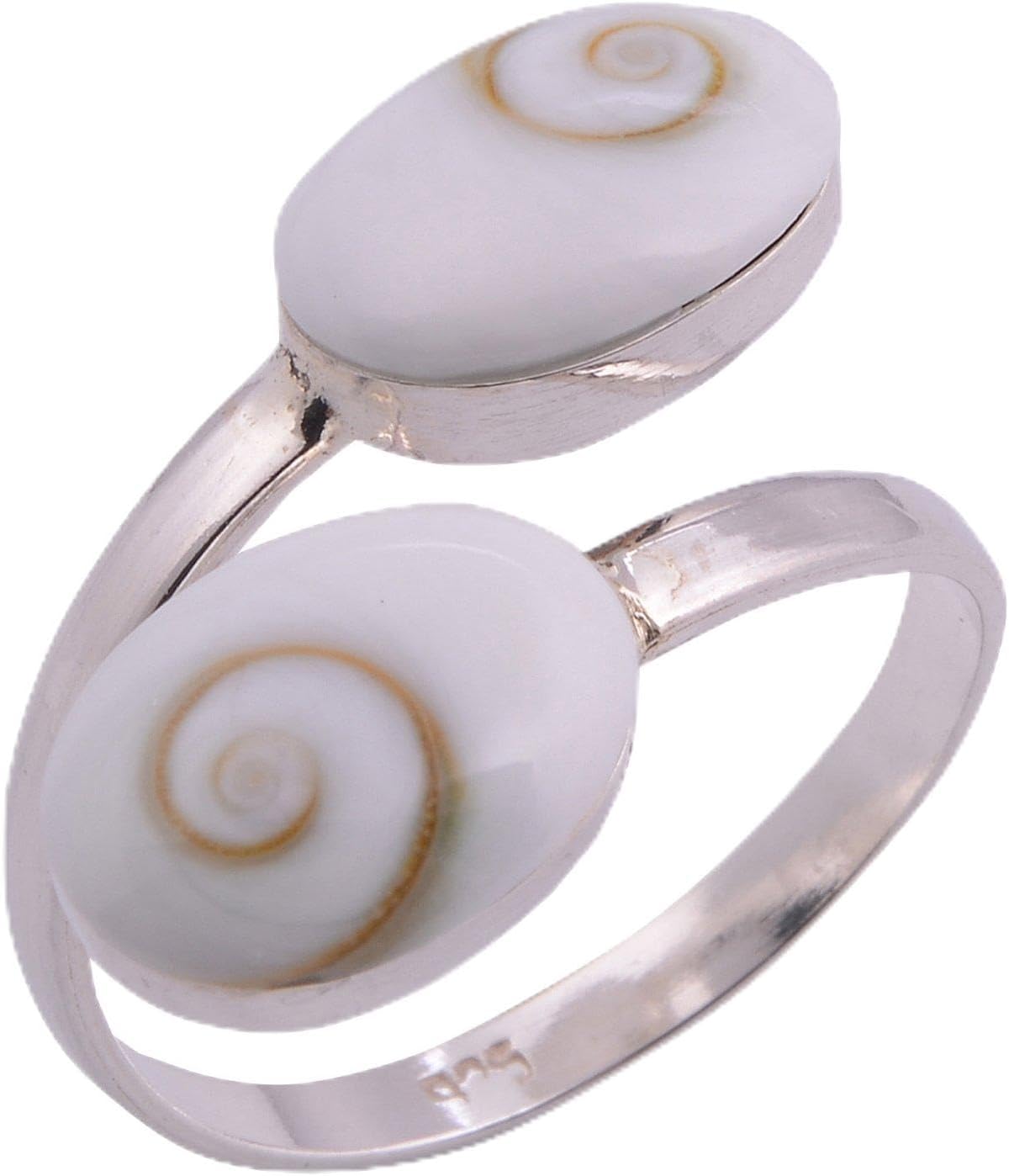 Lovely Oval Gift Silver Shiva Eye Circle Ring 925 Sterling Silver