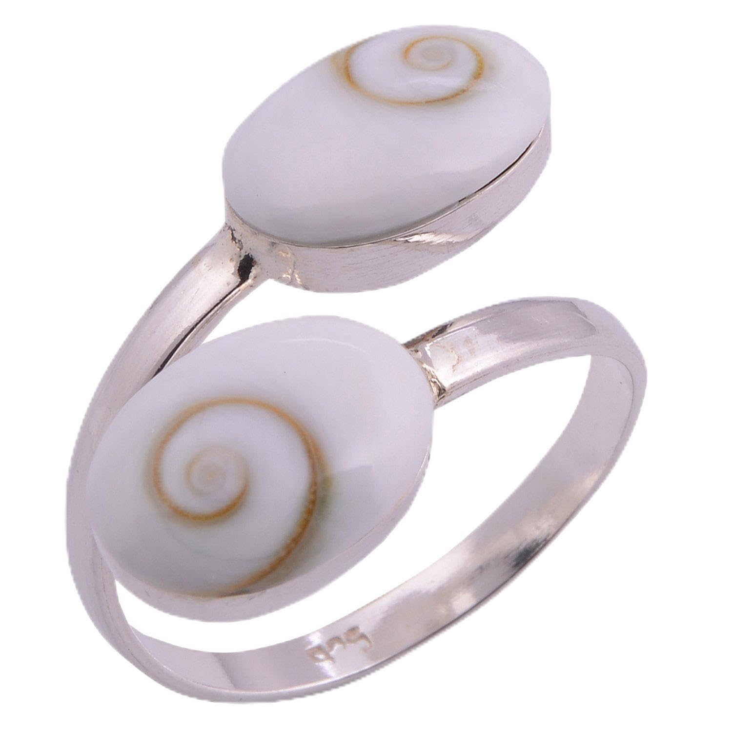 Lovely Oval Gift Silver Shiva Eye Circle Ring 925 Sterling Silver