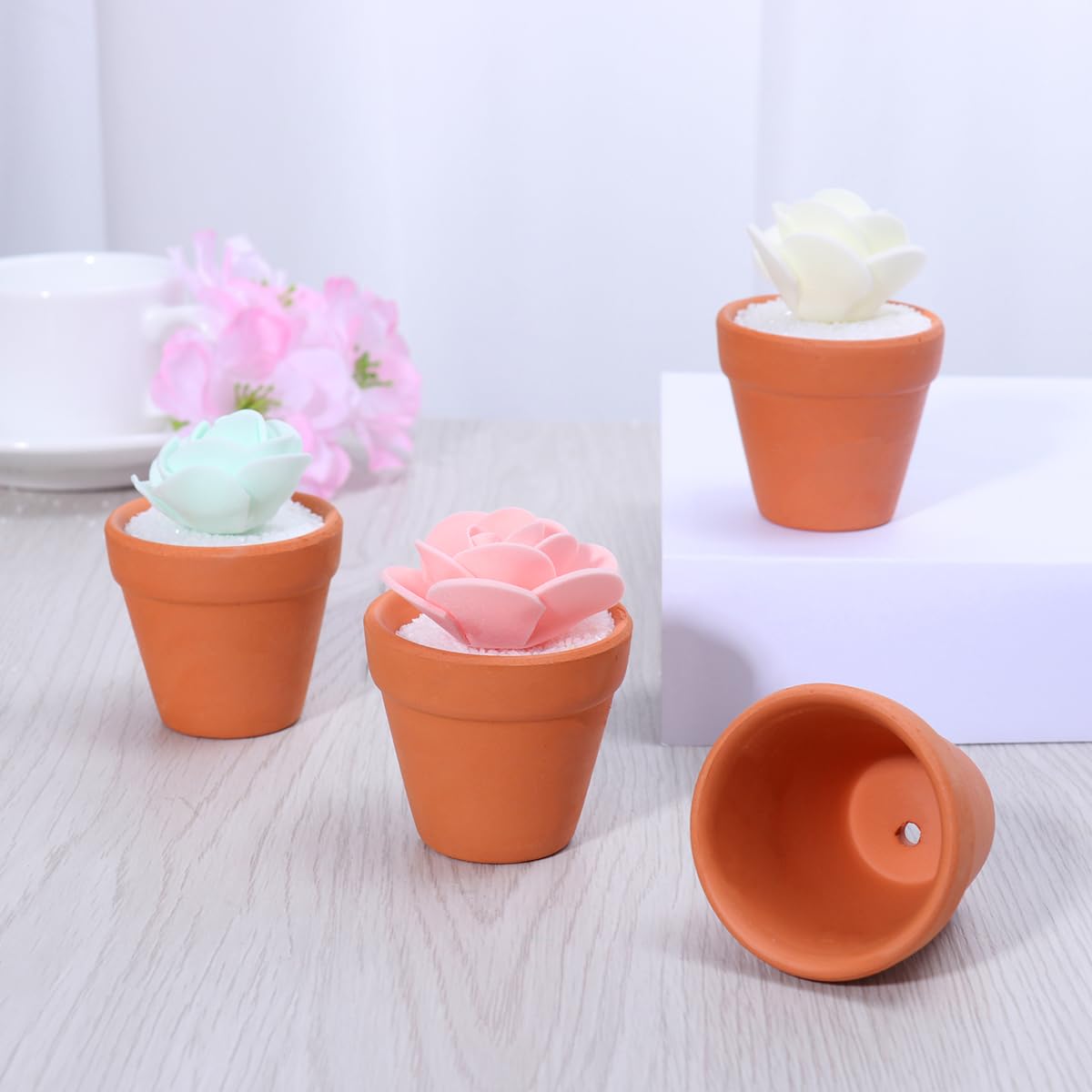 Amazon.co.jp: OUNONA 植木鉢 陶器鉢 ミニ 小さい おしゃれ 卓上 