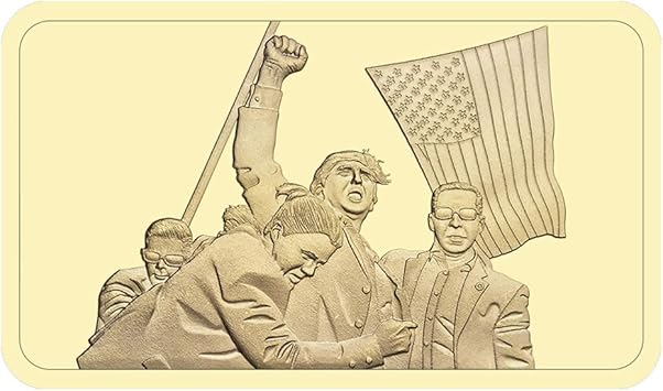 Donald Trump Challenge Golden Bar,Fight Fight Fight Trump Debit Coin Collection Never Stop Fighting to Save America Challenge Medals Gold 1