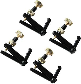 violin accessories 4pcs Violin Fine Tuner Adjuster Nickel Alloy For 3/4 4/4 Size Violin Accessories Replacement Parts (Color : 4PCS bk)