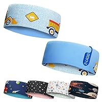 Klein Kind 6M-2J Sport Stirnband zum Wenden, 2-lagig für kalte Temperaturen, schnelltrocknend, Headband, Ohrenschützer, Schweißband, Haarband, Kopfband (BlauPingu)