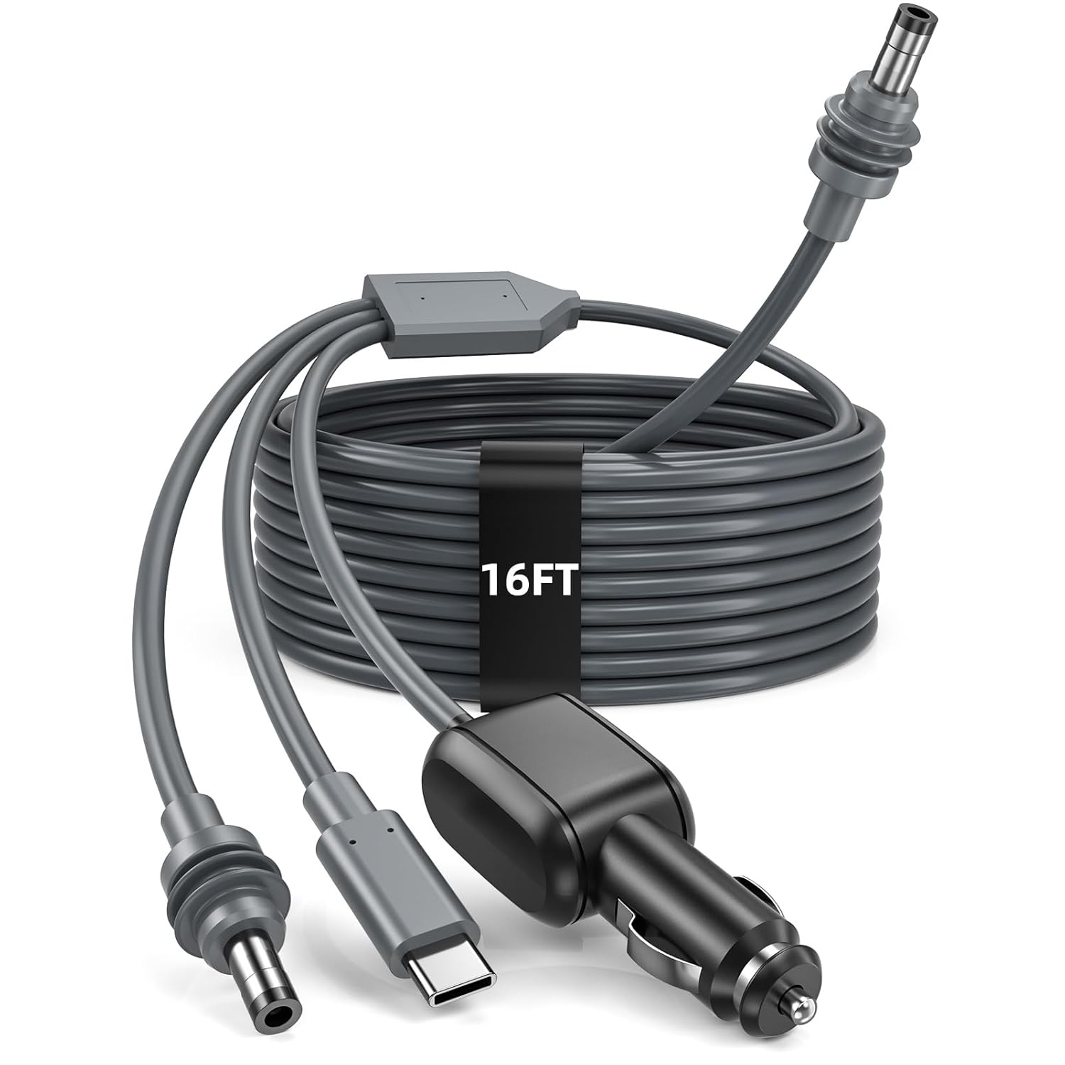 3 in 1 Starlink Mini Cable 16FT/ 5M, 18AWG Starlink Mini 100W High-Speed USB C/Car Charger/DC to DC Power Cable Starlink Mini Car Cigarette Lighter Replacement Waterproof Extension Cable Accessories