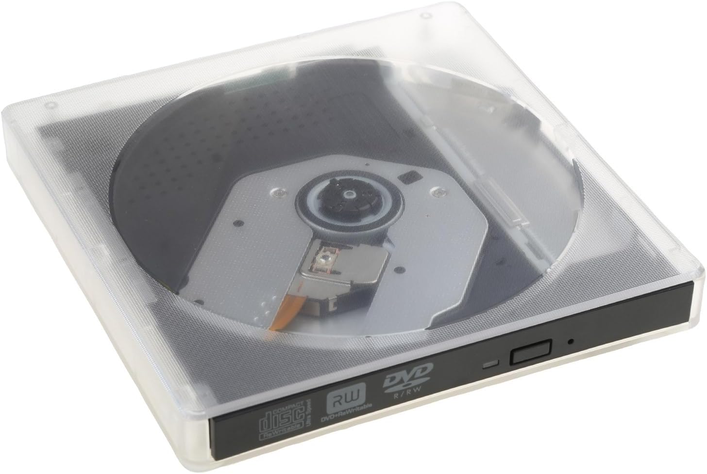 Transparent External CD DVD Drive USB 3.0 Type C Protable USB CD ROM DVD + Optical Drive Player Reader Writer Burner External DVD Drive