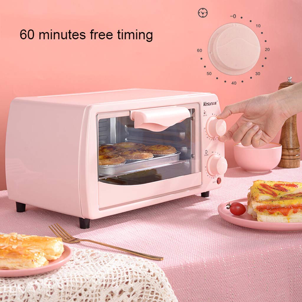 Mini forno da 12 l, temperatura regolabile 0-230 ℃ e timer da 60 minuti, a tre strati, cottura per la casa, multi-funzione, forno elettrico completamente automatico, cottura torte, pane, pizza con