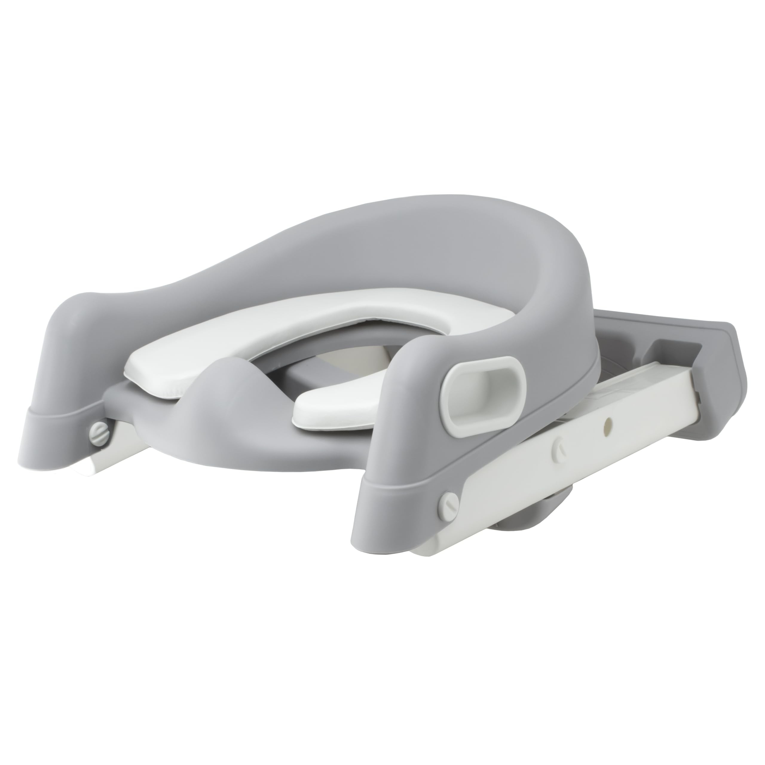 Almar Baby Adaptador WC para Niños con Escalera Reductor de Inodoro Asiento WC de Niños con Escalera Antideslizante Plegable con Cojín Gris