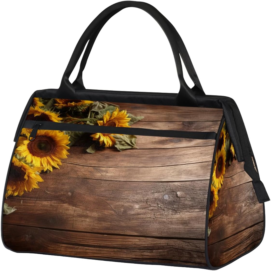 Travel Gym Bag - Plank Wooden Boards Large Capacity Tote for Men Women - Shoulder Weekender Bag for Travel Yoga School - Mommy Hospital for Labor Delivery