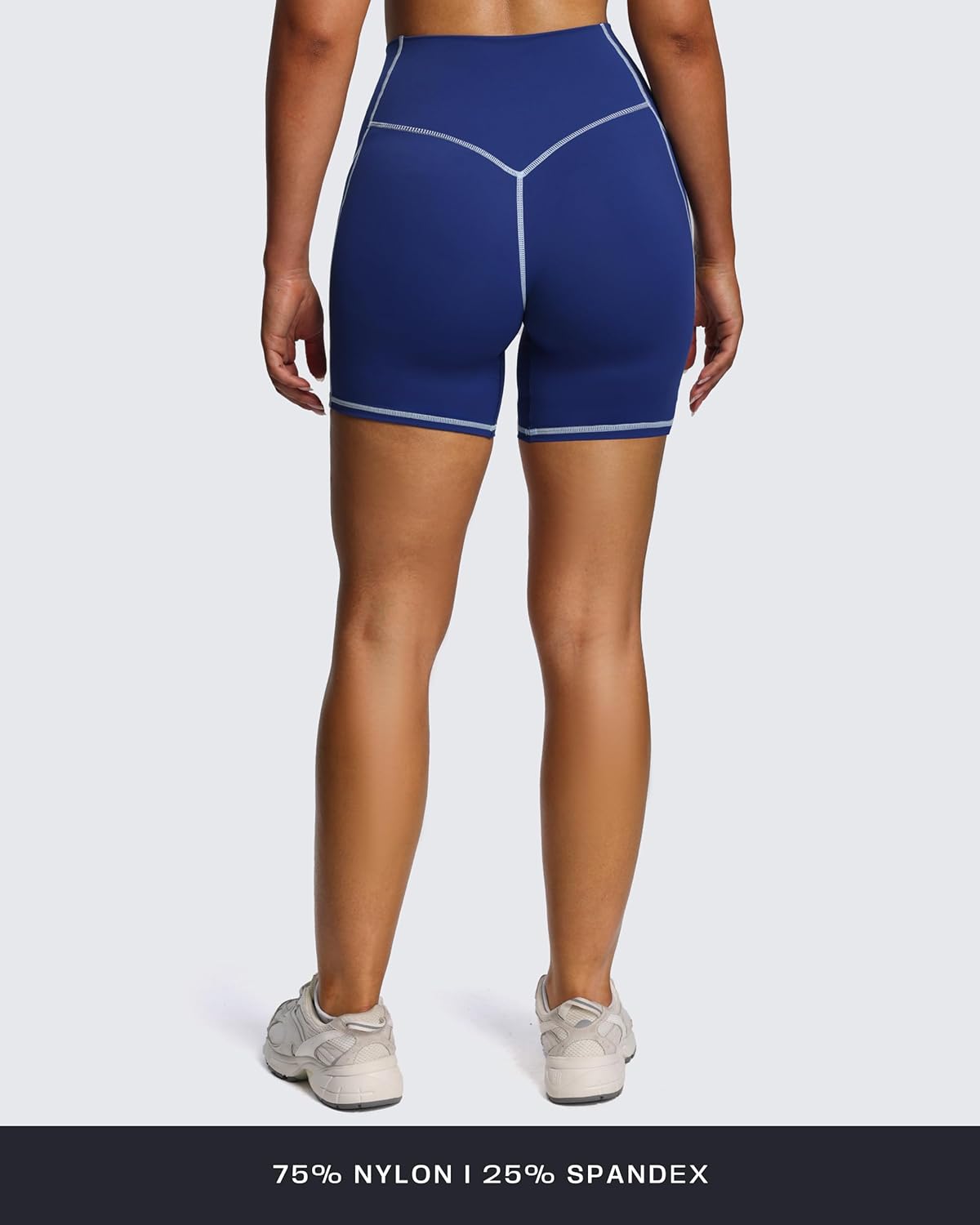 Aoxjox Lexi Lined Workout Biker Shorts for Women Tummy Control High Waisted Exercise Athletic Gym Running Yoga Short 6" - Image 4