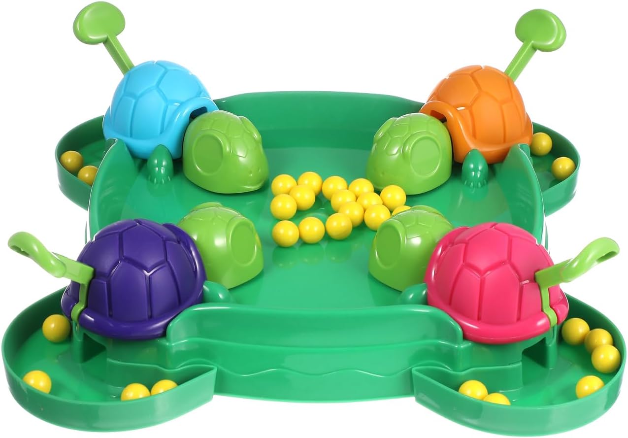 Turtle Board Game: Hungry Board Game for Kids - Table Bean Chessboard Pre-School Early Educational Toys for 4-2 Players, Ages 2+