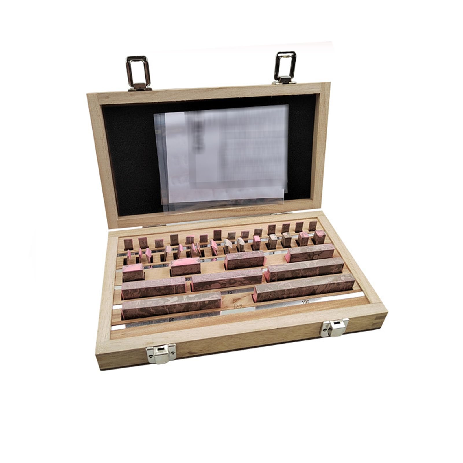 HMLSYZX 38-Pcs Metric Gauge Block Set, Precision Steel Slip Blocks 0.001mm Accuracy, Dimensional Measurement Calipers Accessories for Workshop Calibration Work