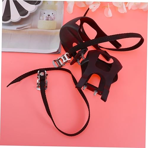 Miniatura 3 de BESPORTBLE 2 clips ajustables para dedos de bicicleta con correas fijas, clips de seguridad de pedal de plástico para ciclismo de montaña y