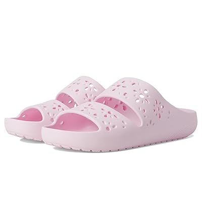 Crocs Classic Sandals 2.0 with Floral Cutout Design Sandals Pink Milk