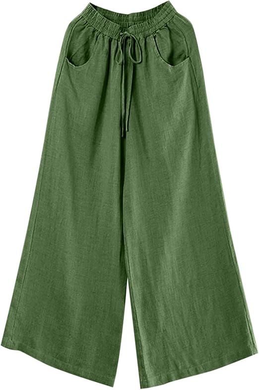 IQYU Joggingbroek voor dames, lange zomerbroek, pompbroek, harembroek, vrijetijdsbroek voor dames, lange lichte stoffen broek, ademende kousen, stretchbroek, sportbroek, strandbroek, sport, gym, yoga, hardlopen, F-groen, S