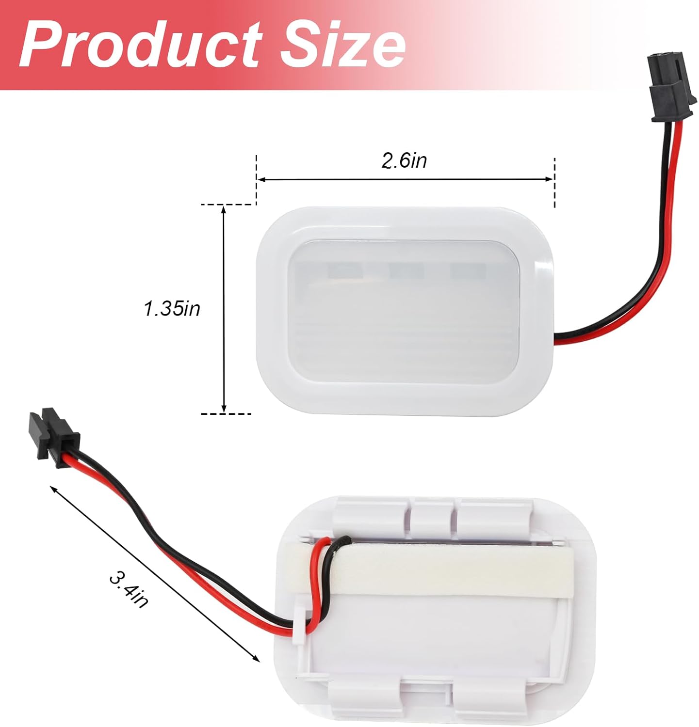 (4PCS) W11683241 Refrigerator LED Module Service Replacement for Refrigerator W10412708,W10623956,W10758333,W11203918,W10279030,Compatible Whirlpool KitchenAid Kenmore Refrigerator LED Light Assembly