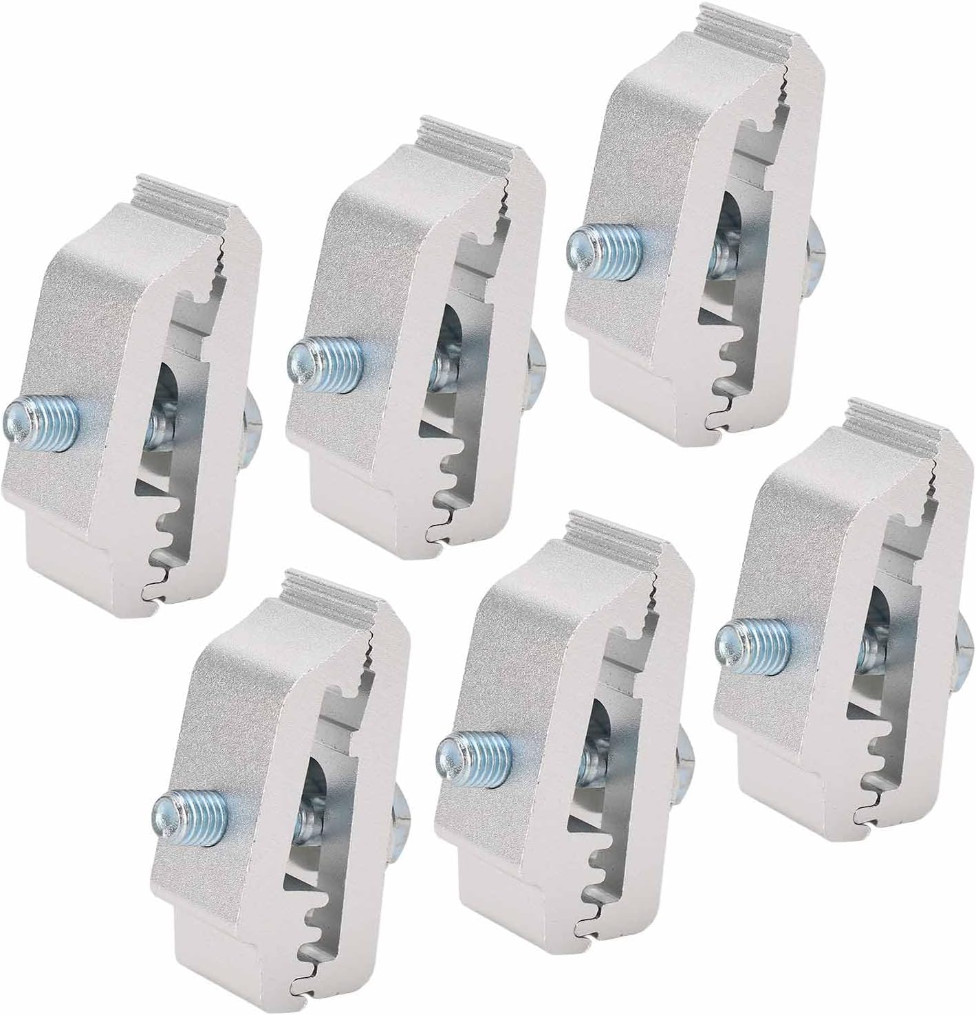 6pcs Truck Bed Cover Clamps 1112514 Aluminum Low Pro Truck Mounting Clamps for Most Truck Beds Securely Mount and Fasten Your Truck Bed Cover (Silver)