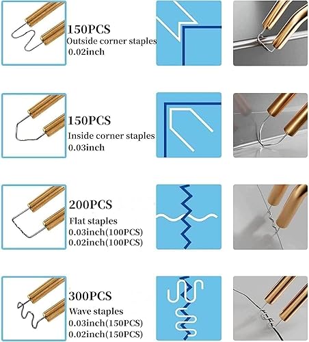 Miniatura 2 de Soldador de plástico, ajuste multiusos, kit de soldadura de plástico, operación rápida, kit de soldadura de reparación de plástico, más cómodo,