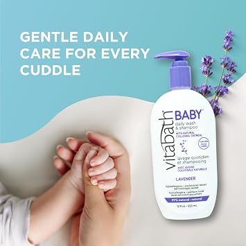 Vitabath Baby Daily Wash & Shampoo, 12 Fl Oz