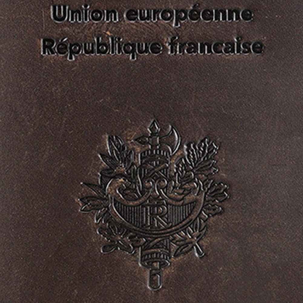 Franch Passport Holder Protector Cover Wallet Pu Leather Travel Card Holder for Men Women