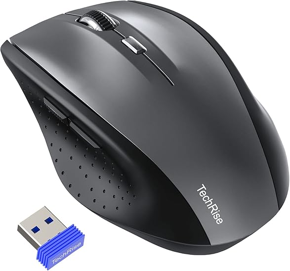 TechRise Wireless Mouse for Laptop, Computer Mouse with 2.4G USB Mini