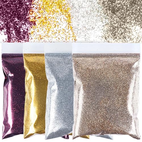 SHUOHONG 200g Glitzer Basteln Kinder, 0.2 mm Gemischt Glitter, Glitzer zum Basteln, Feiner Glitzer Wandfarbe, Pailletten Glitzerpulver für Make-up, Karten, Nagelkunst, DIY (Farbmischung)