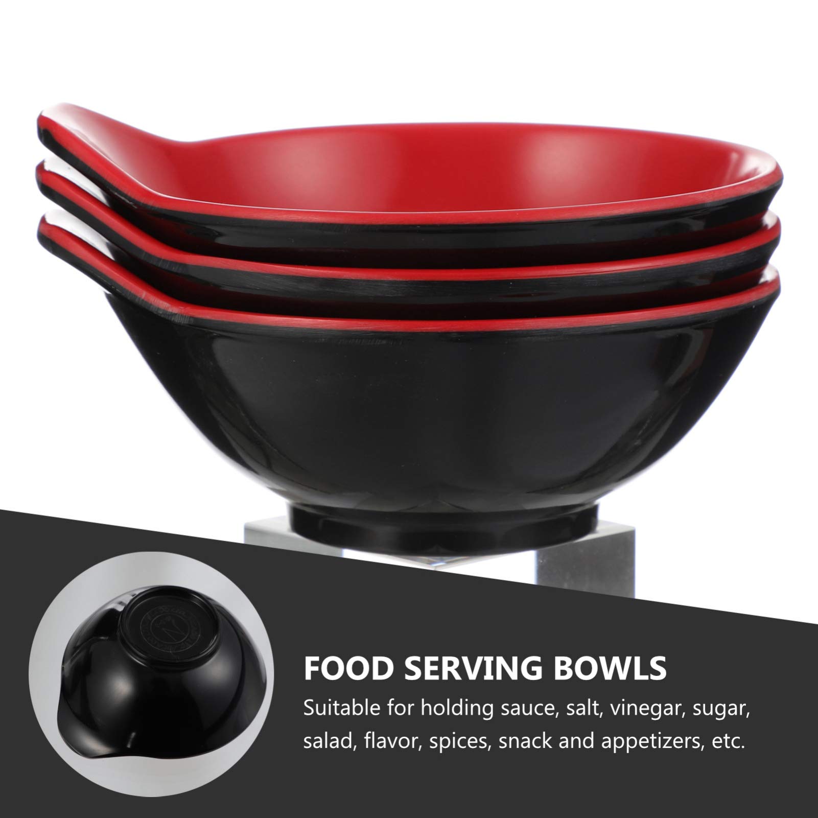 Hemoton 3Pcs Bowl Container with lid Snack Plate Soy Dipping Dish Small Mini Serving Dish Condiment Dish Appetizer Platter Condiments Dish Tasting Dishes Yogurt Food Noodles