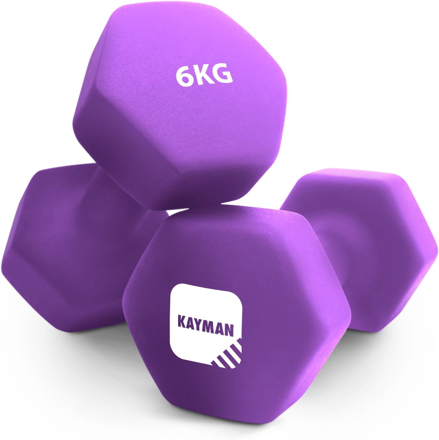 KAYMAN Neoprene Dumbbells with Anti-Slip Grip,Hex Nigeria Ubuy