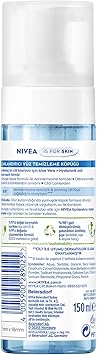 NIVEA Canlandırıcı Yüz Temizleme Köpüğü 150ml, Derinlemesine Temizleme,Karma Normal Cilt, Aloe Vera, Hyaluronik Asit, Ferahlatıcı