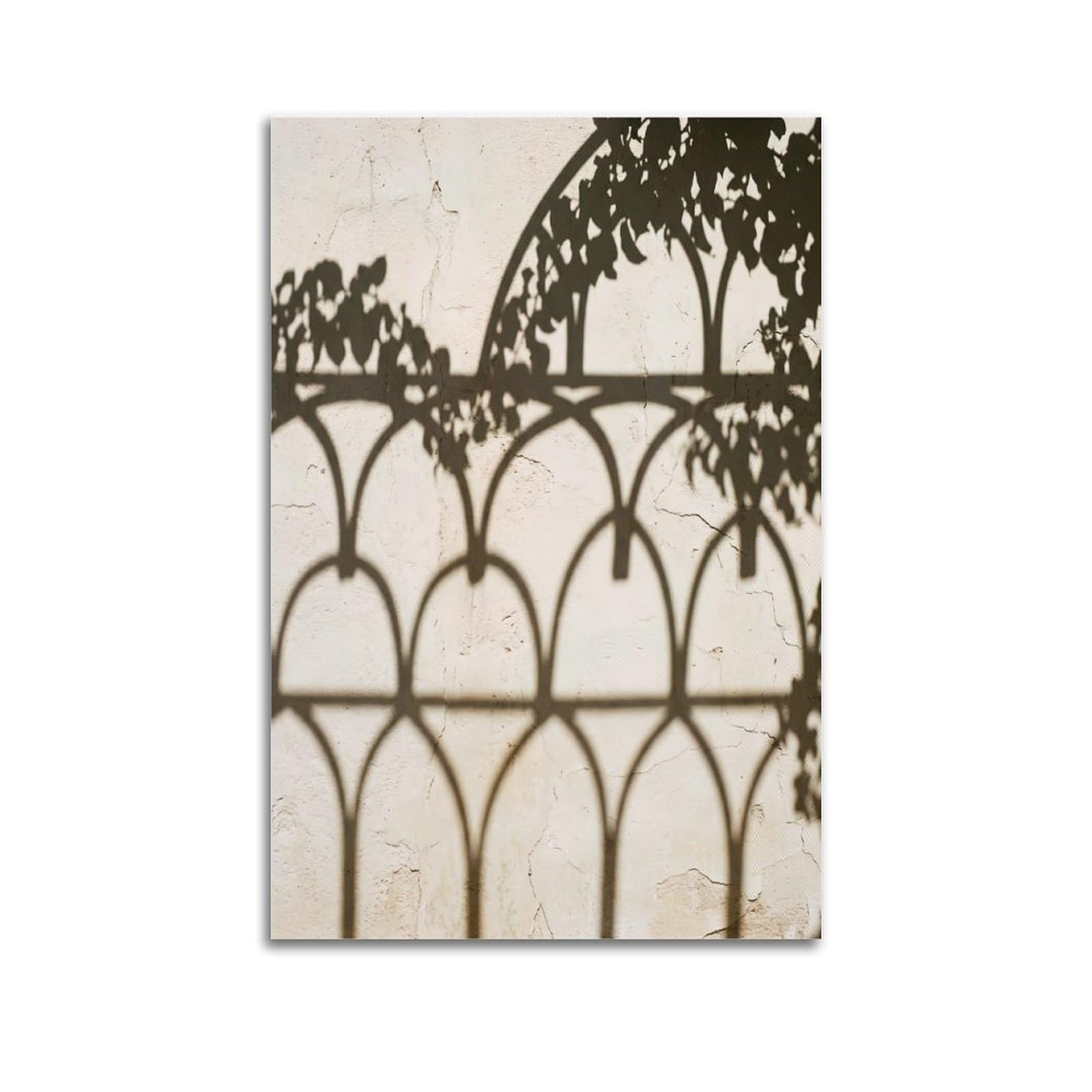 FQNYR Mediterranean Life Photo Shadow Arch Pattern Poster Painting Canvas Wall Art Print20x30inch(50x75cm) Unframe-style