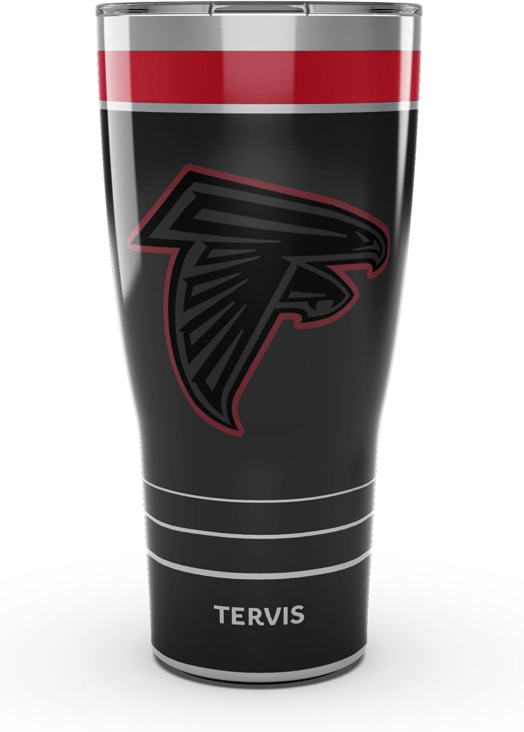 Tervis Traveler NFL Atlanta Falcons - Night Game Triple Insulated Tumbler Travel Cup Keeps Drinks Cold & Hot, 30oz, Stainless Steel