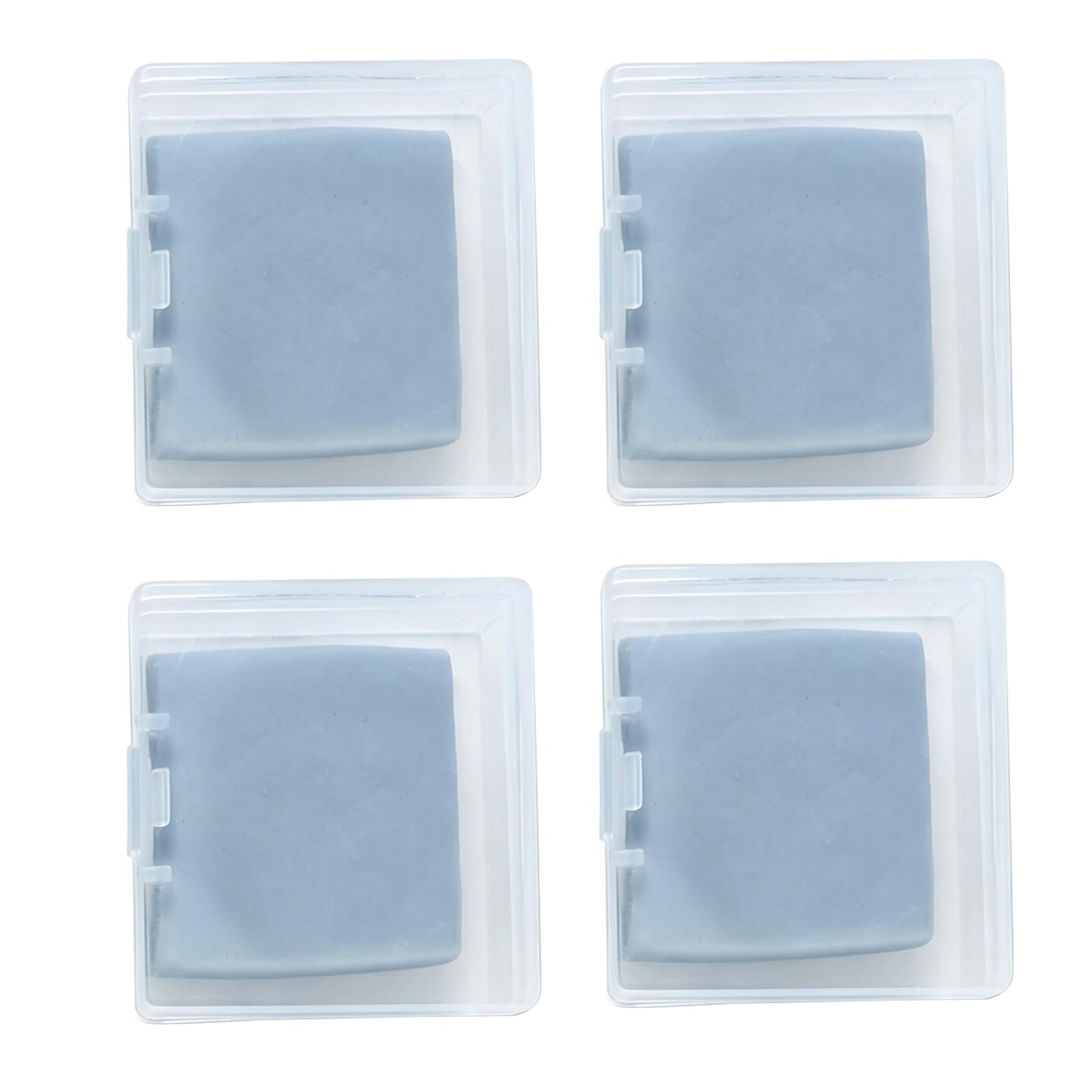 4-Pack Kneadable Erasers - Soft Grey Putty Rubbers for Drawing, Sketching, Shading & Highlighting - Moldable, Reusable Art Essential
