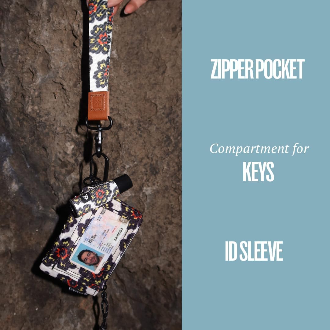 Thread Wallets Pouch Wallet – Compact Zip Wallet with Clear ID Window, Coin & Card Pockets, and Key Stash – Lightweight Rip-Stop Travel Wallet for Men & Women (Color Block) - Image 4