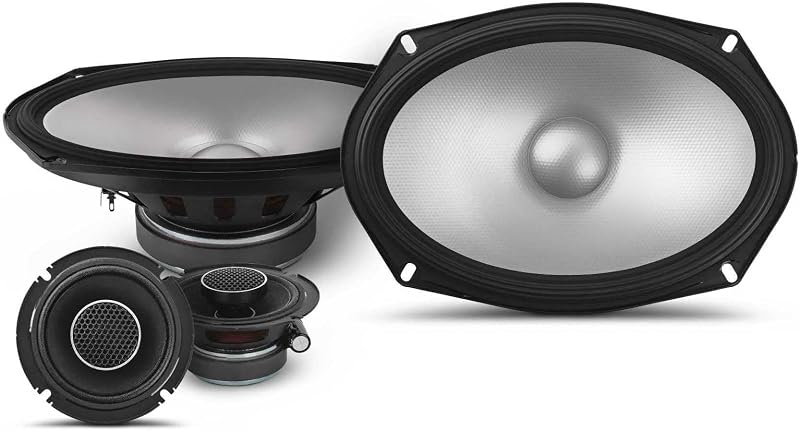 Alpine S2-S69C - Juego de parlantes de componentes 6x9 de la serie S de próxima generación | Escenario sonoro trasero completo para audio del automóvil, agudos suaves, fuerte alcance de medios graves, actualización directa de fábrica, instalación limpia con apertura ovalada