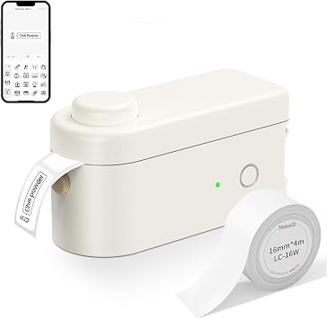 Makeid Lightweight Label Maker with Cutter L1-C Bluetooth Printer