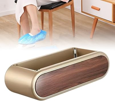 Automatic Shoe Cover Dispenser, Automatic Shoe Cover Machine with 100 Pcs Disposable Plastic Shoe Covers, Foot Shoe Cover Box Shoe Cover Machine for Home Office Dust Free Workshop A