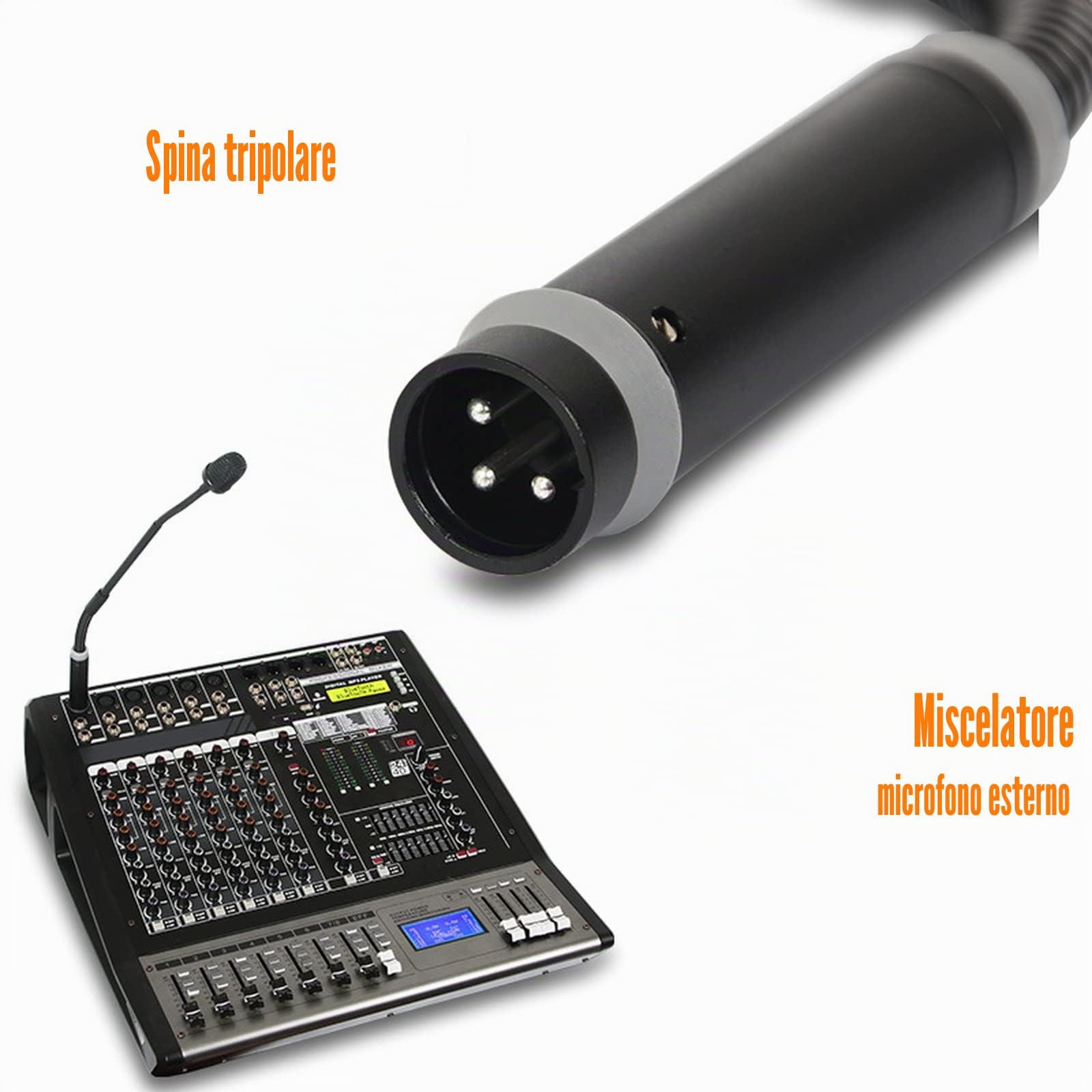 Professionale Dinamico Bob Barker Microfono per DJ Mixer Disco Dedicato Grida Microfono KTV Bar A Collo D'oca Mic