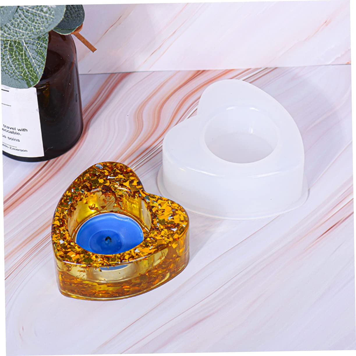 jojofuny 5 Set Stampo in Silicone Fai Da Te Fai Da Te Personalizzata Fustelle Cera Per Candele Stampo Per Ornamenti Stampo Per Fare Candelabri Bianca 2 Pezzi * 5
