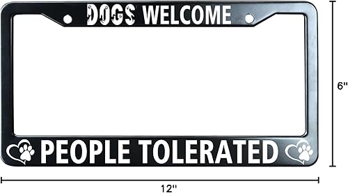 Miniatura 5 de URCustomPro Sorry Im Late My Cat was Sitting On Me - Marco de matrícula negro mate, marco de acero inoxidable resistente con 2 agujeros y tornillos